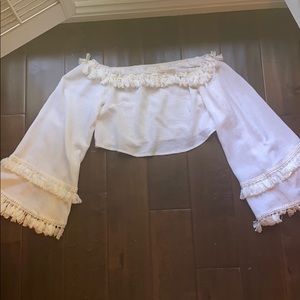 Off the shoulder crop top
